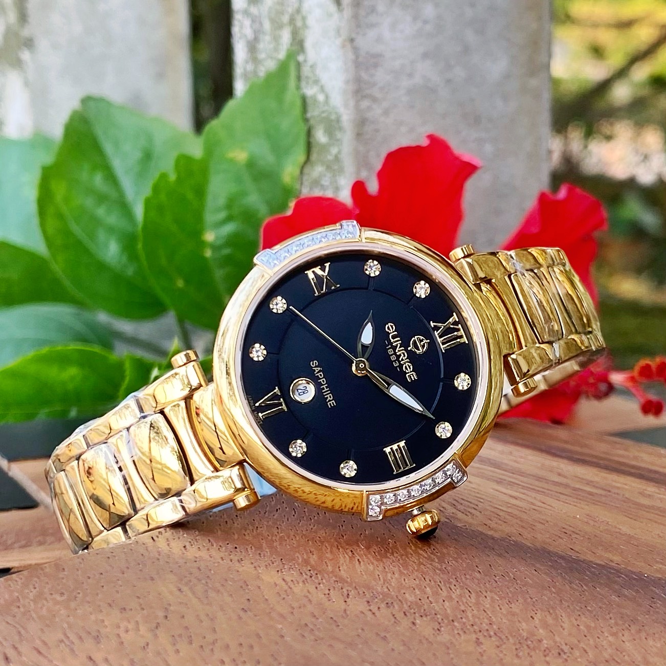 ĐỒNG HỒ SUNRISE NỮ 9801AA DÂY THÉP CHÍNH HÃNG