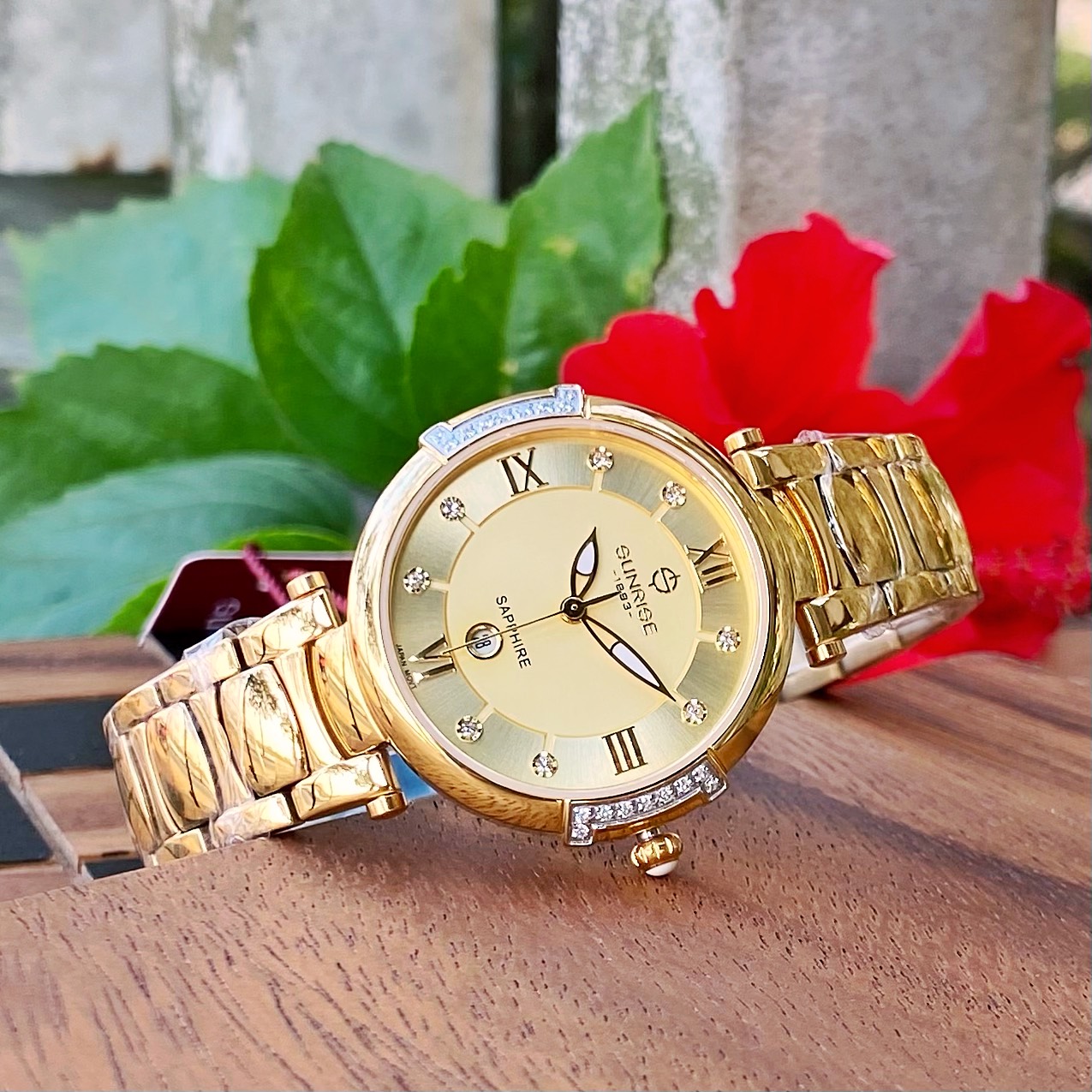 ĐỒNG HỒ SUNRISE NỮ 9801AA DÂY THÉP CHÍNH HÃNG