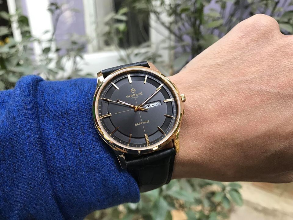 SUNRISE 1143PB | ĐỒNG HỒ NAM DÂY DA