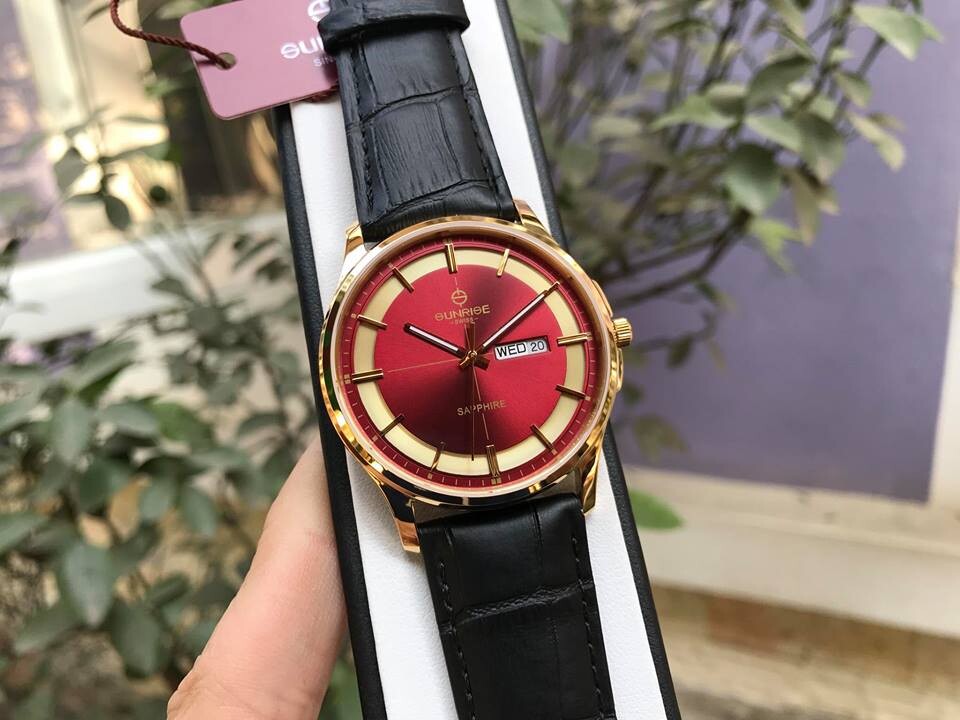 SUNRISE 1143PB | ĐỒNG HỒ NAM DÂY DA