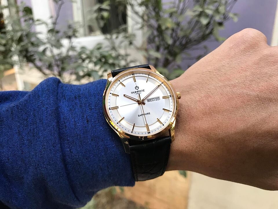 SUNRISE 1143PB | ĐỒNG HỒ NAM DÂY DA