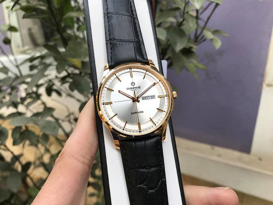 SUNRISE 1143PB | ĐỒNG HỒ NAM DÂY DA