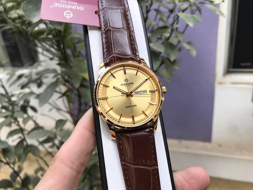 SUNRISE 1143PB | ĐỒNG HỒ NAM DÂY DA