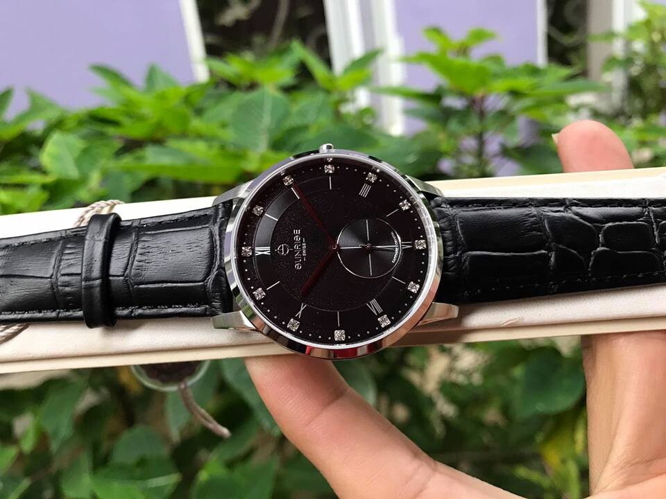 ĐỒNG HỒ NAM DÂY DA SUNRISE 1114PA