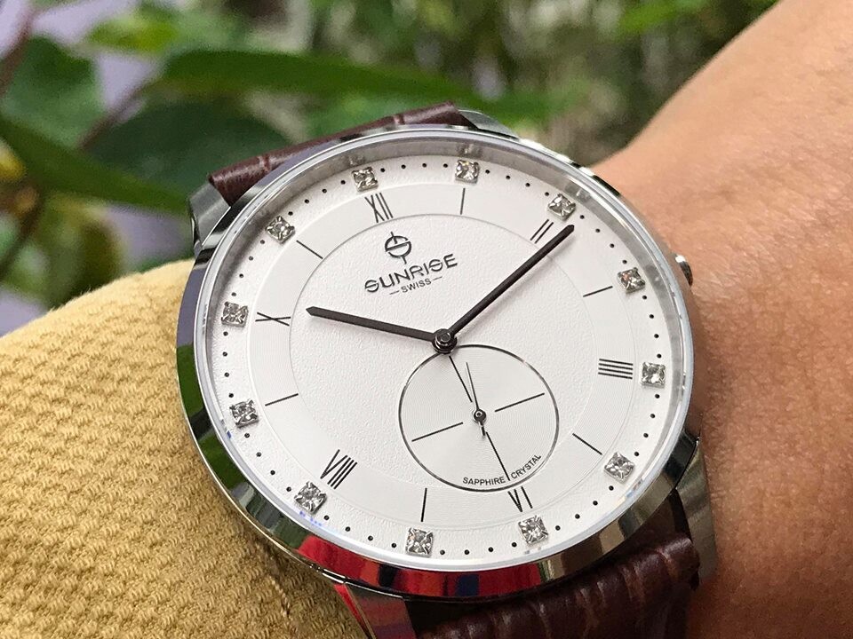 ĐỒNG HỒ NAM DÂY DA SUNRISE 1114PA
