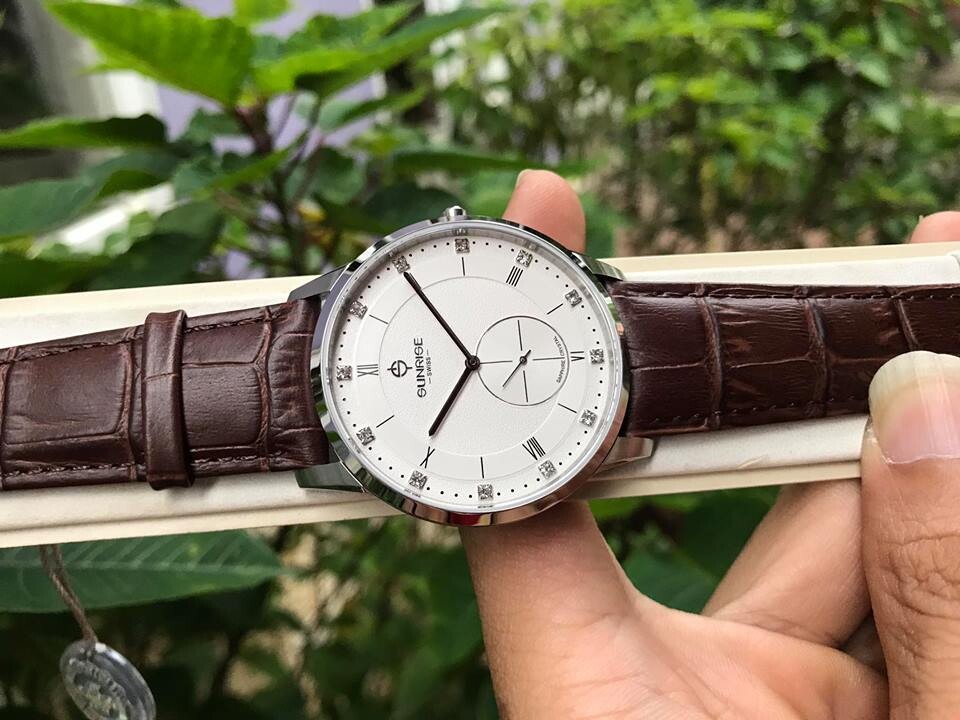 ĐỒNG HỒ NAM DÂY DA SUNRISE 1114PA