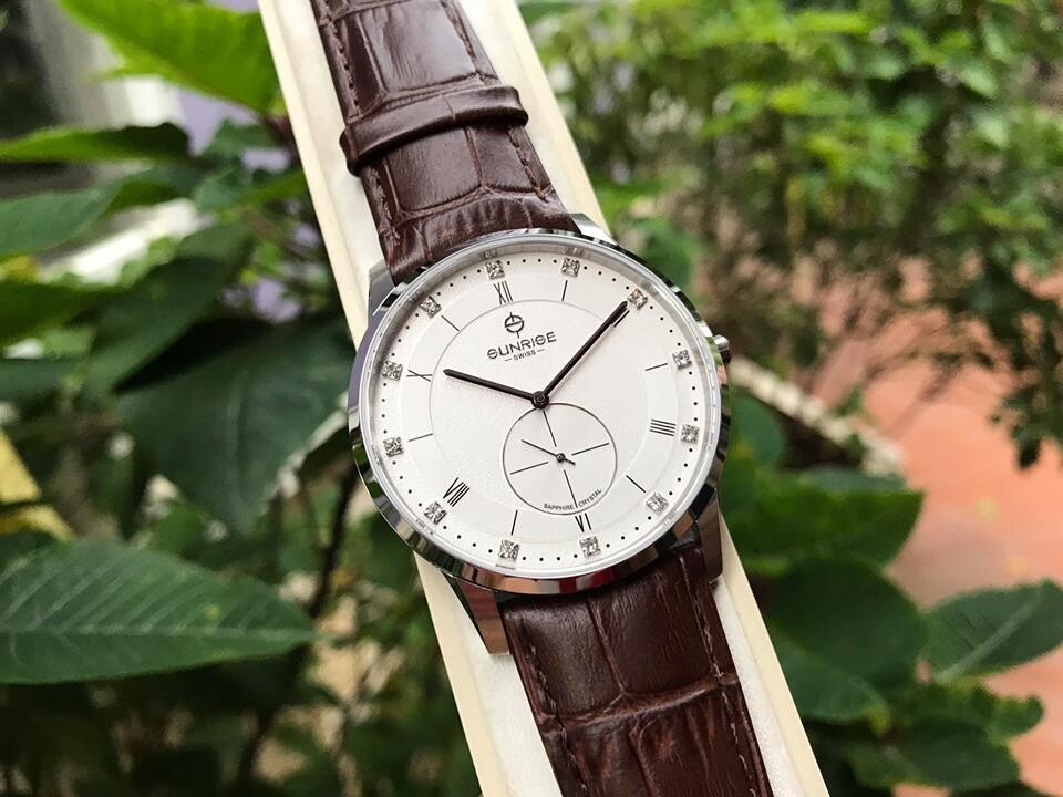 ĐỒNG HỒ NAM DÂY DA SUNRISE 1114PA