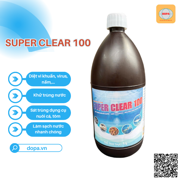 SUPER CLEAR-100: Giải pháp sát trùng ao nuôi tôm cá hiệu quả