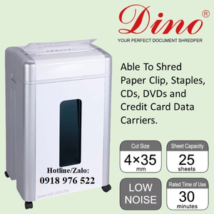 PAPER SHREDDER - DINO SUPER GRAND (Cross Cut) Heavy Duty for Office / Home use