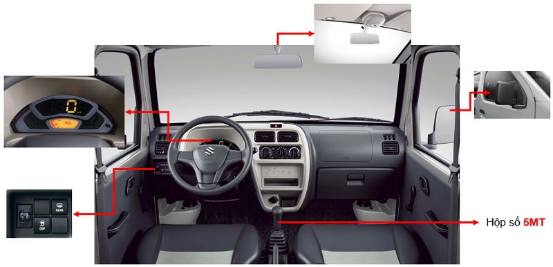 Khoang nội thất xe Suzuki Eeco Van 2026