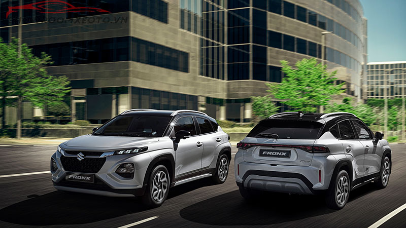 Phần thân xe Suzuki Fronx thể hiện rõ phong cách thiết kế SUV đô thị thế hệ mới