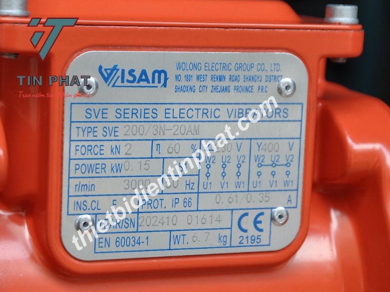 ĐỘNG CƠ RUNG VISAM SVE200/3N-20AM 0.15kW