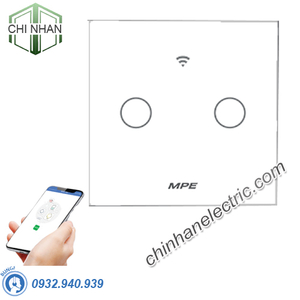 Công Tắc Đôi Cảm Ứng / WIFI (Mặt Vuông) - SWV2/SC - MPE