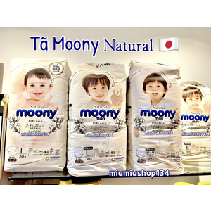 Tã dán Moony Natural Size L - 38 miếng 🇯🇵 HÀNG NỘI ĐỊA NHẬT