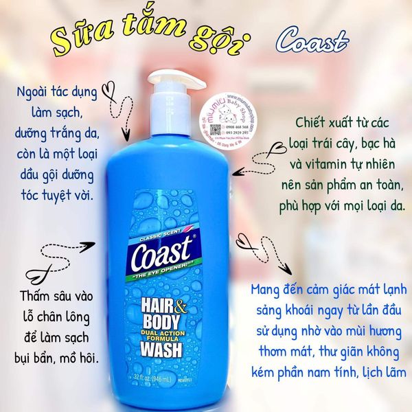 Tắm gội vòi Coast 946ml