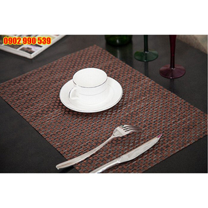 Tấm lót bàn ăn nhà hàng màu đỏ đồng