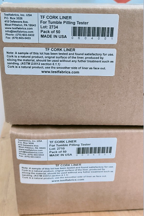 Tấm lót bần Testfabrics, Testfabrics - Cork Liner for tumble pilling tester