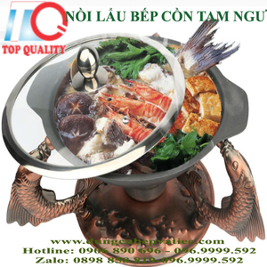 Nồi Lẩu Bếp Cồn Tam Ngư D255xH45mm  Vẻ Đẹp Truyền Thống Trong Bếp Hiện Đại