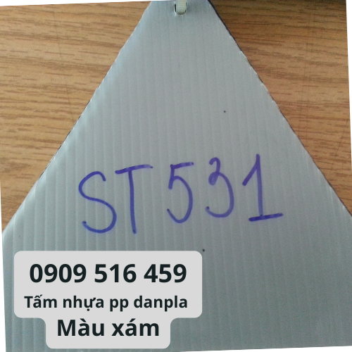 Tấm nhựa pp danpla màu xám