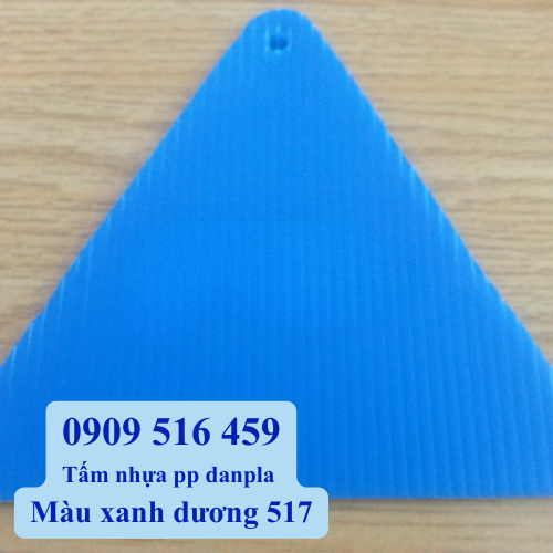 Tấm nhựa pp danpla màu xanh dương 517