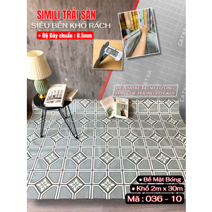 Tấm nhựa trải sàn simili SCK - Loại mỏng bóng 0.5mm