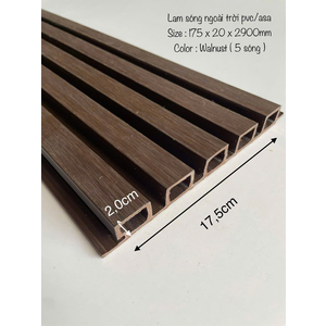 Tấm ốp phủ ASA 5 sóng gỗ nhựa LW-W175H20