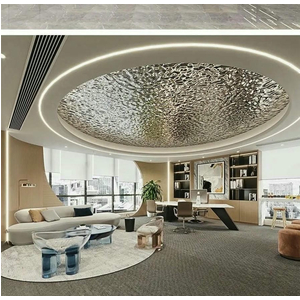 Tấm ốp sợi than tre sóng nước inox PET 8mm