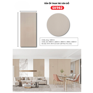 Tấm ốp sợi than tre SK VÂN GỖ 5mm- 8mm TẠI HCM