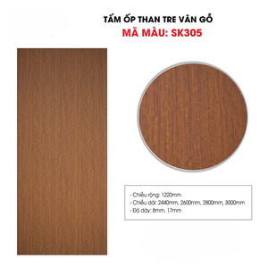 Tấm ốp sợi than tre SK VÂN GỖ ĐẶC BIỆT 5mm- 8mm TẠI HCM