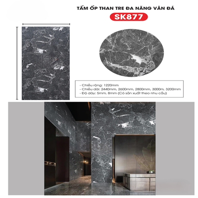 TẤM ỐP THAN TRE SỢI SK VÂN ĐÁ 5mm- 8mm TẠI HCM