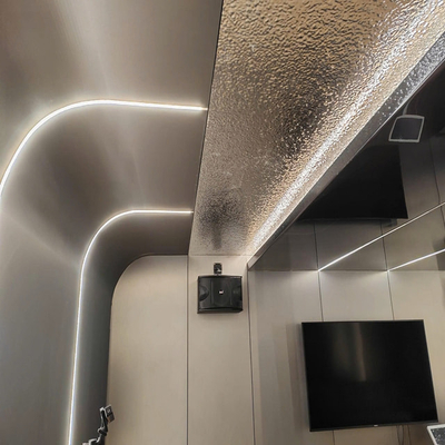 TẤM ỐP THAN TRE SỢI SÓNG NƯỚC INOX - PET 8MM