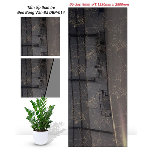 TẤM ỐP THAN TRE VÂN ĐÁ PHỦ PET DB CAO CẤP TẠI NHÀ MÁY HÀ NỘI