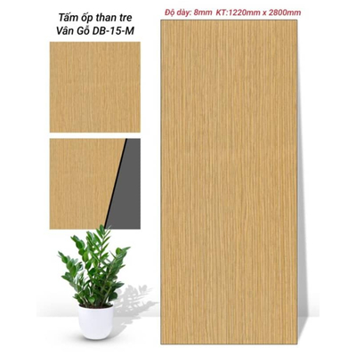 TẤM ỐP THAN TRE VÂN GỖ 8MM HV-DB-15M.HN TẠI HÀ NỘI