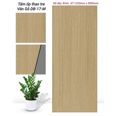 TẤM ỐP THAN TRE VÂN GỖ 8MM HV-DB-17M.HN TẠI HÀ NỘI