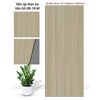 TẤM ỐP THAN TRE VÂN GỖ 8MM HV-DB-18M.HN TẠI HÀ NỘI
