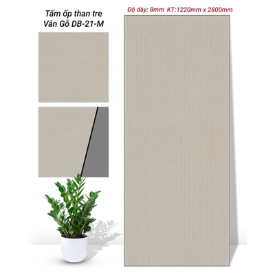 TẤM ỐP THAN TRE VÂN GỖ 8MM HV-DB-21M.HN TẠI HÀ NỘI