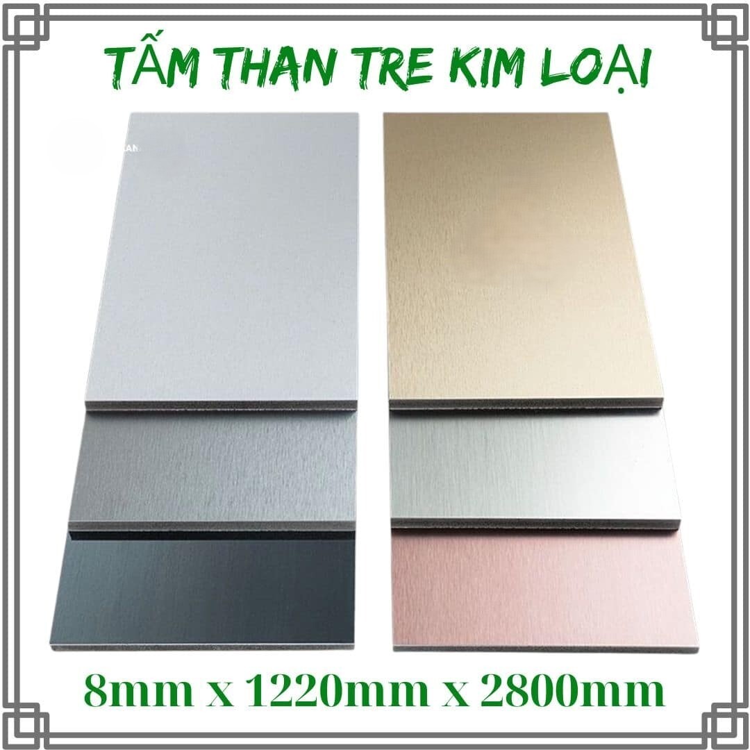 GRH- Tấm ốp sợi than tre XƯỚC KIM LOẠI 5mm-8mm
