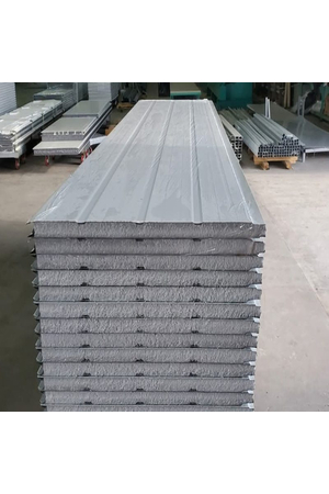 Tấm panel kim loại lõi EPS cách nhiệt ốp tường 2 mặt bao che khổ rộng 1m MAT-PUEPS001 HNM