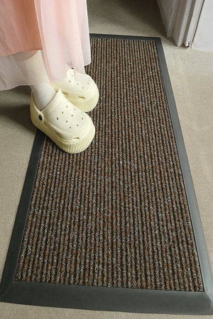 Tấm thảm chùi chân 3M cao cấp siêu bền, thấm nước tốt sản xuất theo yêu cầu và bo viền cao su LV-3MSUPER1G HNO