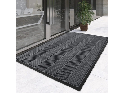 Tấm thảm dậm chân nỉ đế cao su 3M dòng UNILINE kiểu xương cá siêu sạch cao cấp bo viền cao su LV-3MUNILINE HNO