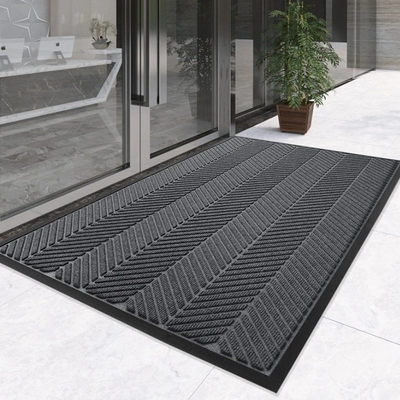 Tấm thảm dậm chân nỉ đế cao su 3M dòng UNILINE kiểu xương cá siêu sạch cao cấp bo viền cao su LV-3MUNILINE HNO