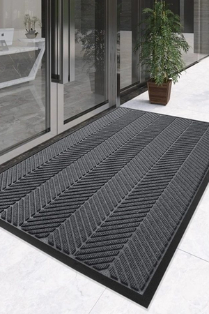 Tấm thảm dậm chân nỉ đế cao su 3M dòng UNILINE kiểu xương cá siêu sạch cao cấp bo viền cao su LV-3MUNILINE HNO