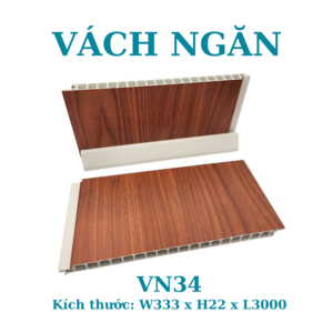 Tấm vách ngăn nhựa giả gỗ 2 mặt BL-PRVN