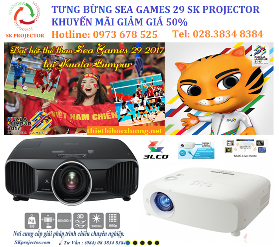 Tận hưởng mùa Sea Games 29 đầy sống động cùng máy chiếu tại SK Projector