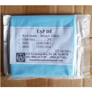 Tạp dề y tế Đức An 80cm x 120cm