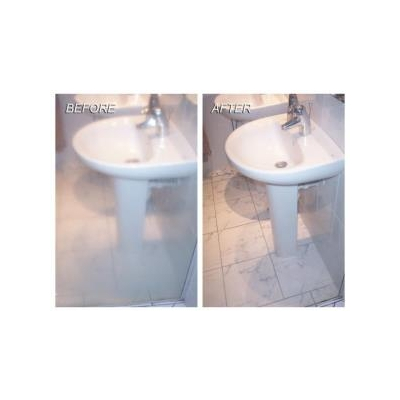 Tẩy cặn canxi trên lavabo
