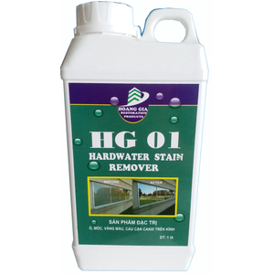 Tẩy cáu cặn canxi, nước cứng, loang trắng, bảy màu trên kính HG-01 HARDWATER STAIN REMOVE 1000ML
