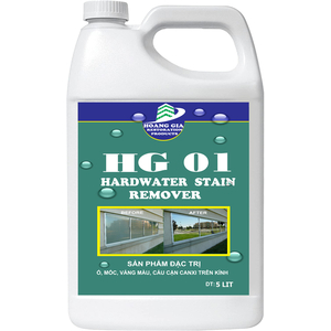 Tẩy cáu cặn canxi, nước cứng, loang trắng, bảy màu trên kính HG-01 S Handwater stain remover 5000ML