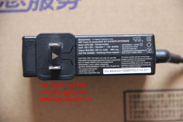 Sạc (adapter) Lenovo Thinkpad T431, L440, L540, E531 65W mini chính hãng original