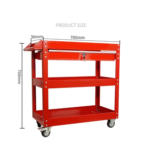 Xe đựng dụng cụ 3 tầng có ngăn kéo, xe đề đồ nghề 3 tầng có ngăn kéo